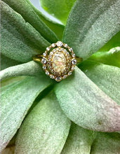Load image into Gallery viewer, Solid Gold Double Halo Vintage Ring