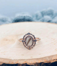 Load image into Gallery viewer, Solid Gold Double Halo Vintage Ring