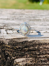 Load image into Gallery viewer, Solid Gold Double Halo Vintage Ring