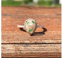 Load image into Gallery viewer, Solid Gold Small Halo Teardrop Keepsake