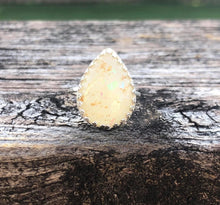 Load image into Gallery viewer, Sterling Silver Princess Cut Teardrop Ring