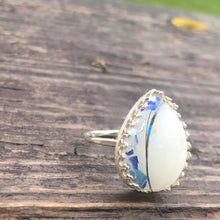 Load image into Gallery viewer, Sterling Silver Princess Cut Teardrop Ring