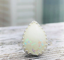 Load image into Gallery viewer, Sterling Silver Princess Cut Teardrop Ring