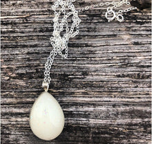 Load image into Gallery viewer, Sterling Silver Teardrop Keepsake Necklace