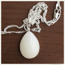 Load image into Gallery viewer, Sterling Silver Teardrop Keepsake Necklace