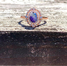 Load image into Gallery viewer, Solid Gold Double Halo Vintage Ring