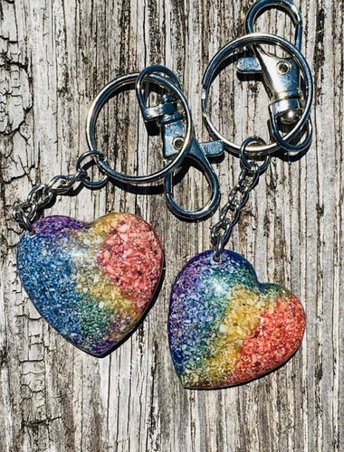 Large Heart Keepsake Keychain