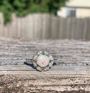 Solid Gold Art Deco Square Keepsake Ring