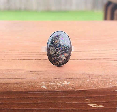 Sterling Silver 18x13 Oval Keepsake Ring