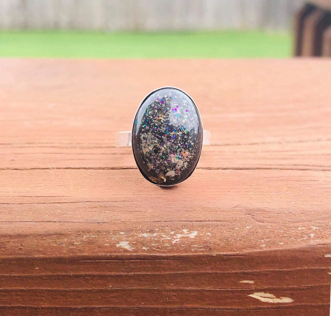 Sterling Silver 18x13 Oval Keepsake Ring