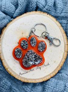 Paw print keepsake keychain