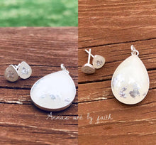 Load image into Gallery viewer, Sterling silver teardrop keepsake necklace