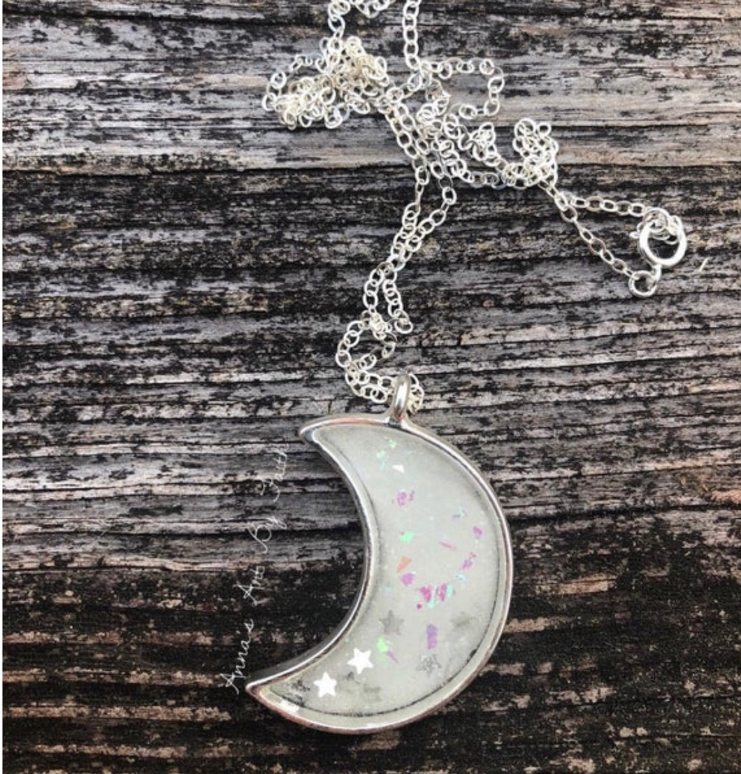 Moon keepsake necklace