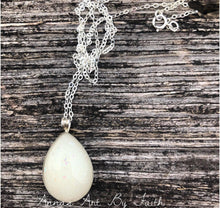 Load image into Gallery viewer, Sterling silver teardrop keepsake necklace