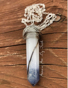 Crystal pendant keepsake necklace