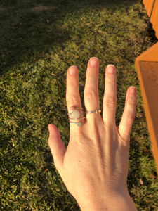 Sterling silver triple tier keepsake ring